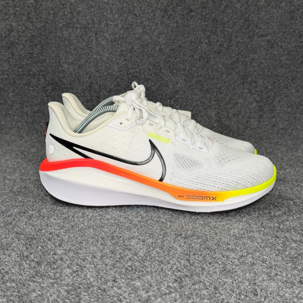 Nike Air Zoom Vomero 17 Running Shoes Men's 10 White Bright Crimson Athletic Run